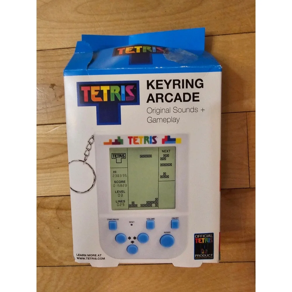 Tetris Keyring Arcade Mini Handheld Game Fizz Creations Retro Keychain Console